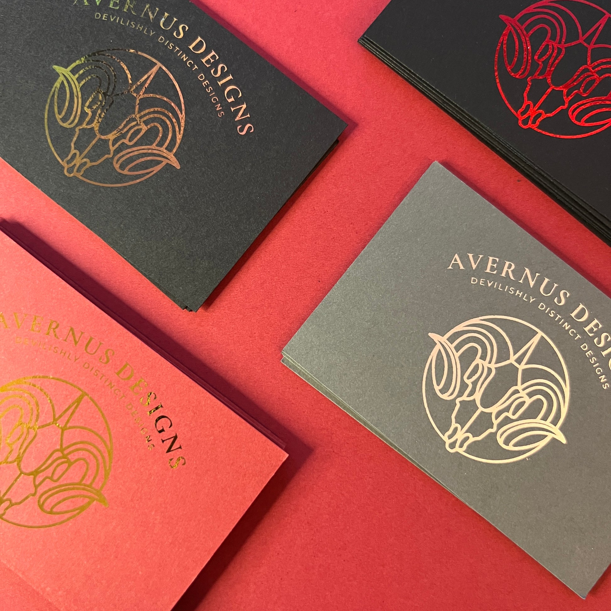Foiled Logo Design on Matte Cardstock Business Cards