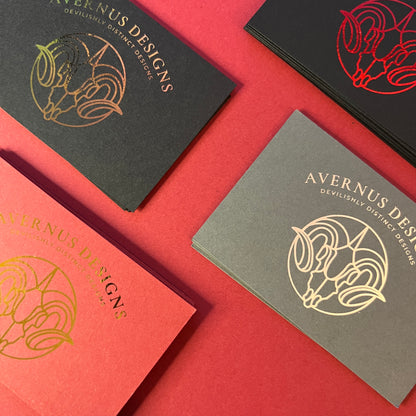 Foiled Logo Design on Matte Cardstock Business Cards