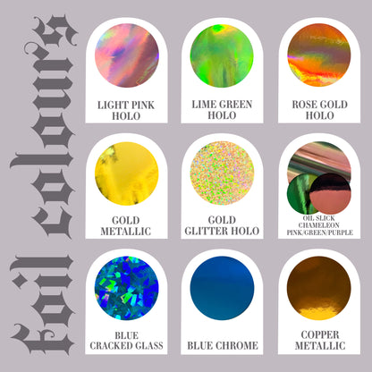 Foiled Logo Stickers with Solid Colour Background