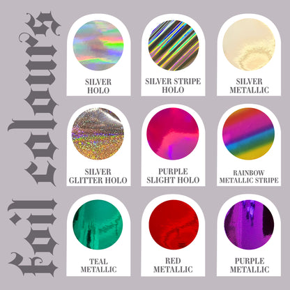 Foiled Logo Stickers with Solid Colour Background