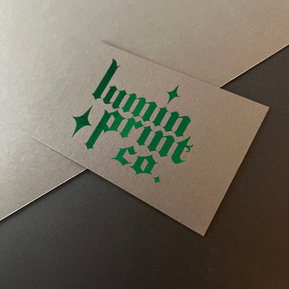Single Sided Matte Foil Business Cards