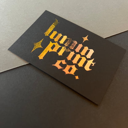 Single Sided Matte Foil Business Cards