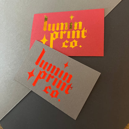 Single Sided Matte Foil Business Cards