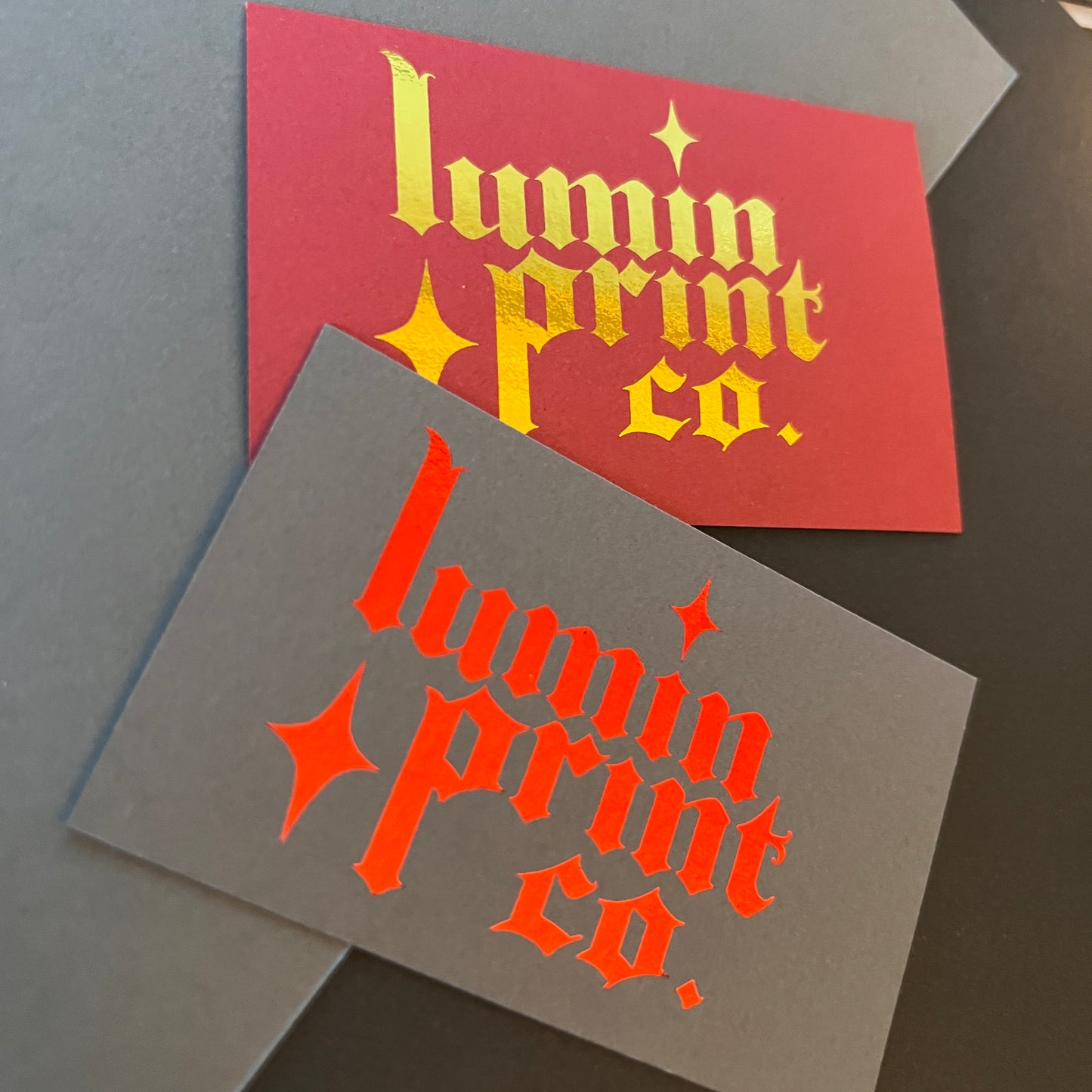 Single Sided Matte Foil Business Cards