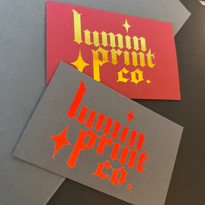Single Sided Matte Foil Business Cards