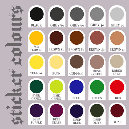 Foiled Logo Stickers with Solid Colour Background
