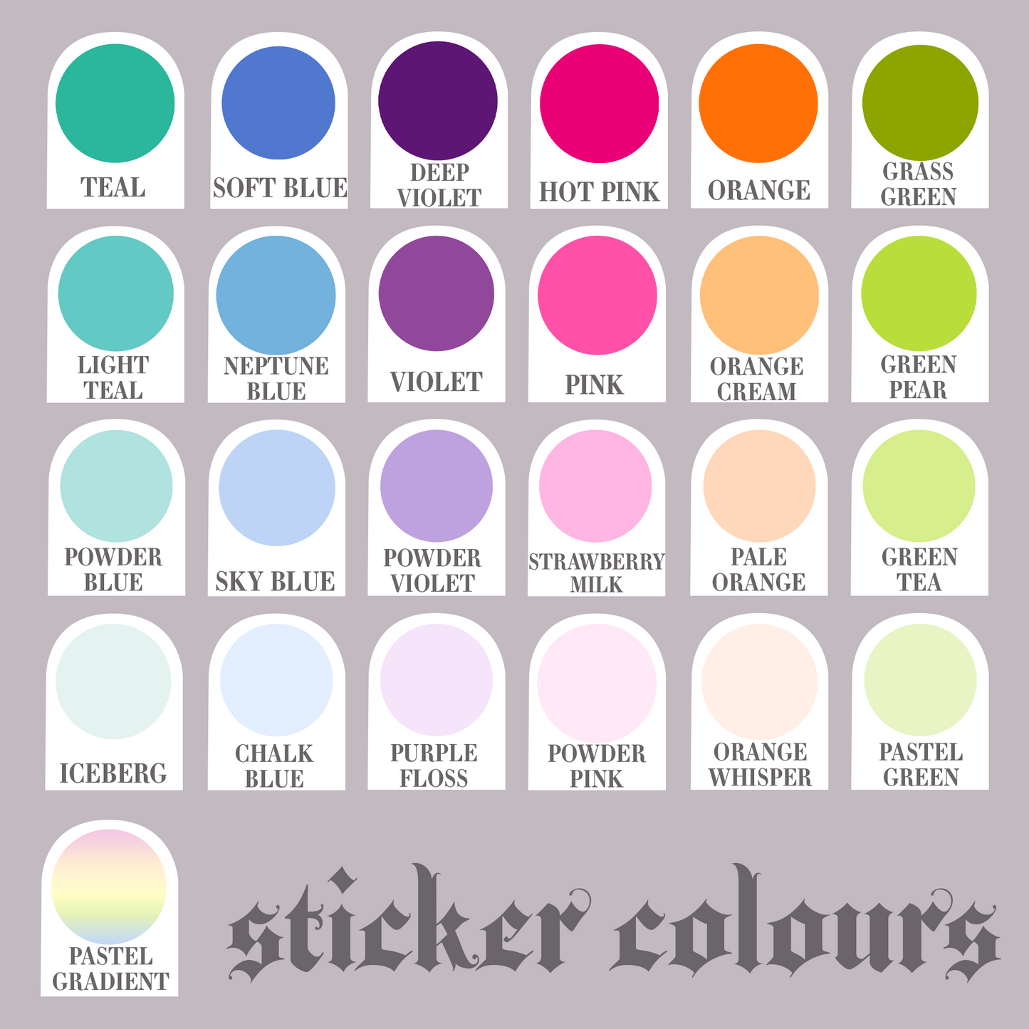 Foiled Logo Stickers with Solid Colour Background