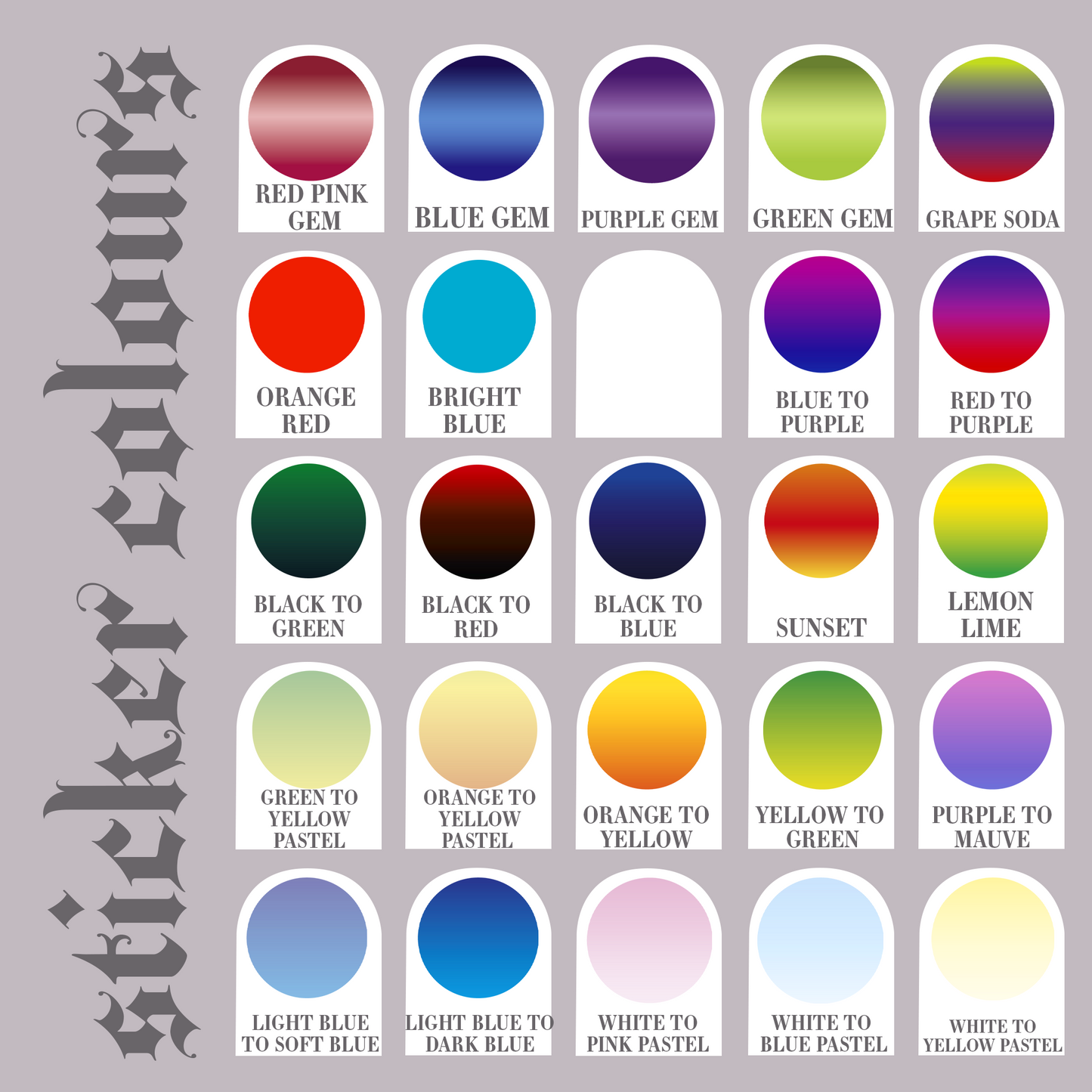 Foiled Logo Stickers with Solid Colour Background