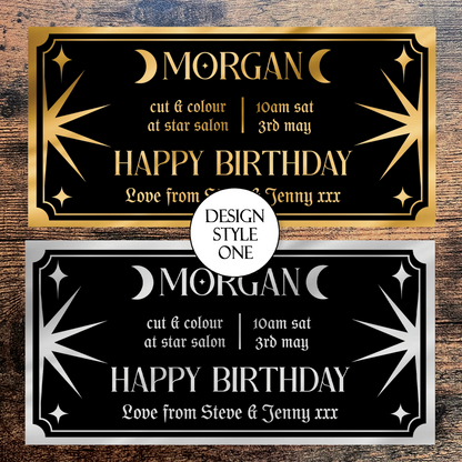 Personalised Foil Gift Vouchers - Celestial